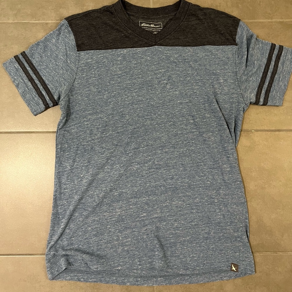 Mens Eddie Bauer Blue/Navy V-neck